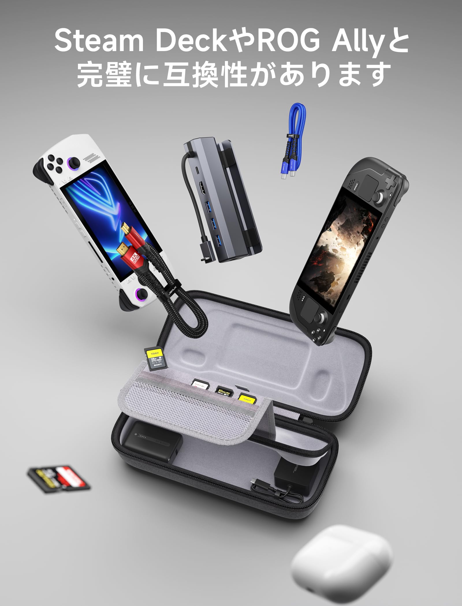 Amazon.co.jp: JSAUX キャリングケース ROG Ally & Steam Deck対応